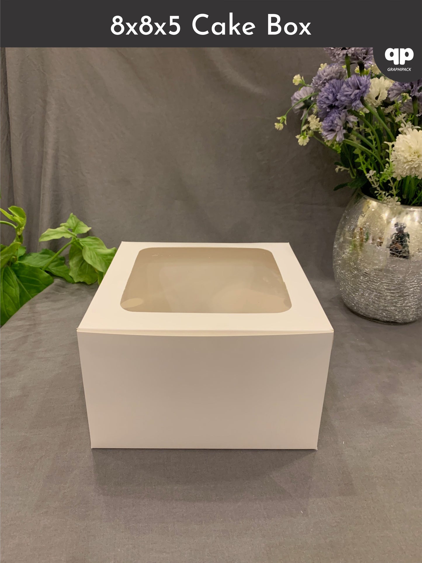 Cake Box 8"x8"x5" - with Window