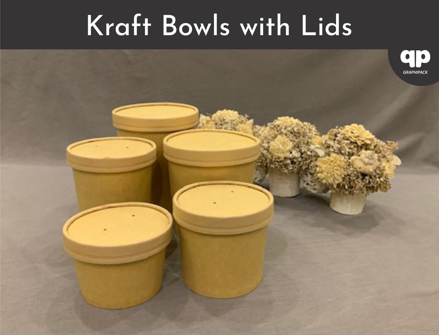 Kraft Bowls with Lids