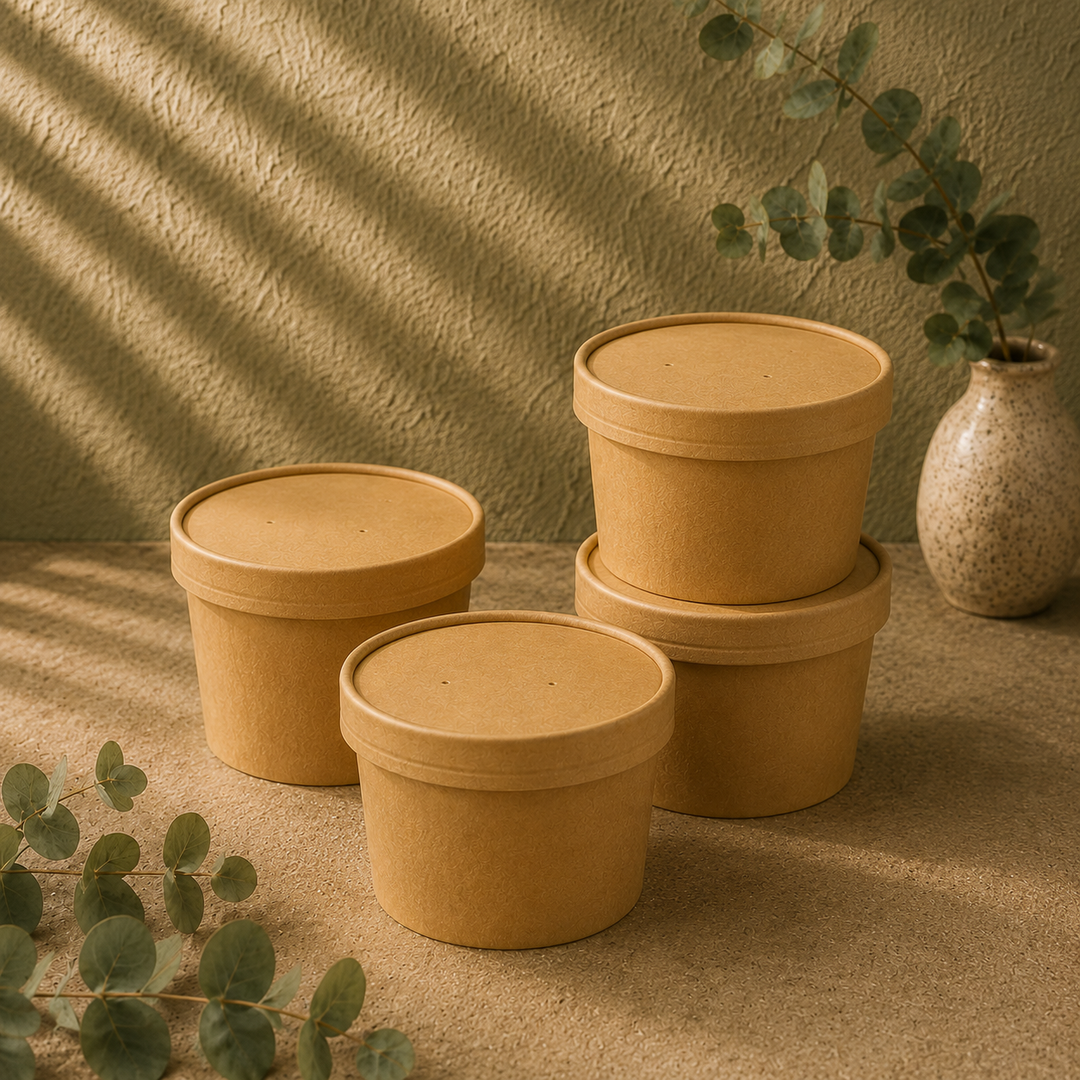 Kraft Bowls with Lids