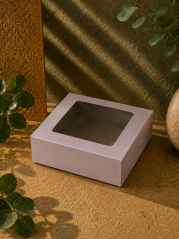 Cake Box 10"x10"x4.5" (Grey Inside)- For 2 Pound