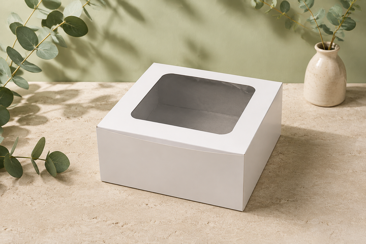 Cake Box 10"x10"x4.5" (Grey Inside)- For 2 Pound
