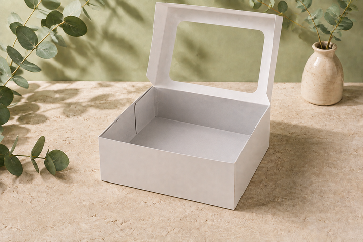Cake Box 10"x10"x4.5" (Grey Inside)- For 2 Pound