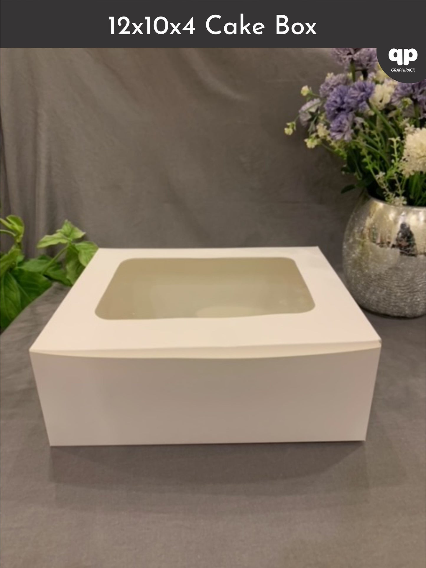 Cake Box 12"x10"x4"- With Window