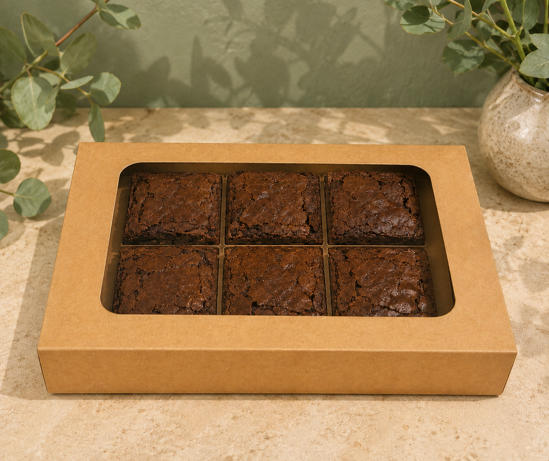 Kraft Brownie Box 11"x7.5"x2" - with Window