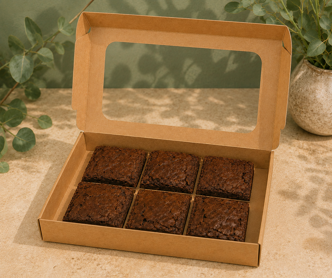 Kraft Brownie Box 11"x7.5"x2" - with Window