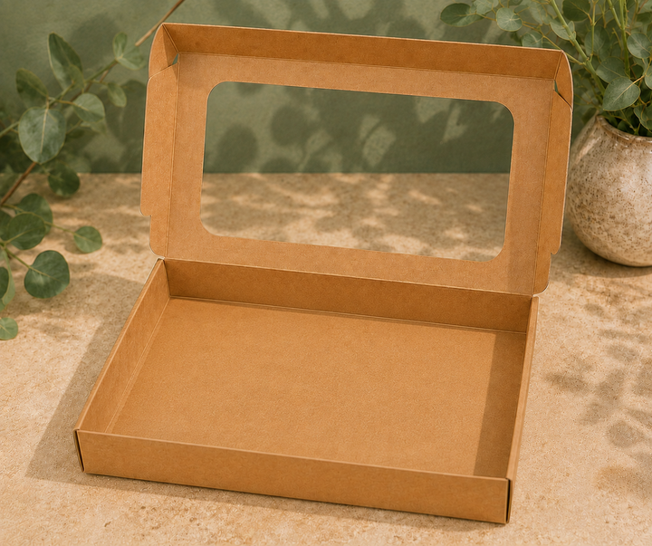 Kraft Brownie Box 11"x7.5"x2" - with Window
