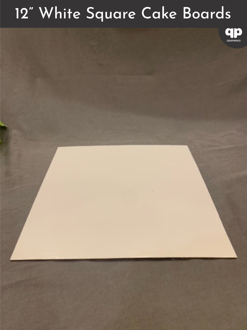 White Cake Boards - 12” Square