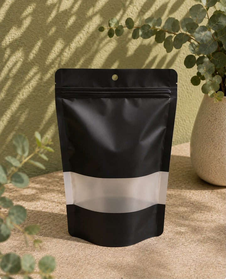 Black Standup Pouch 20x30 cm