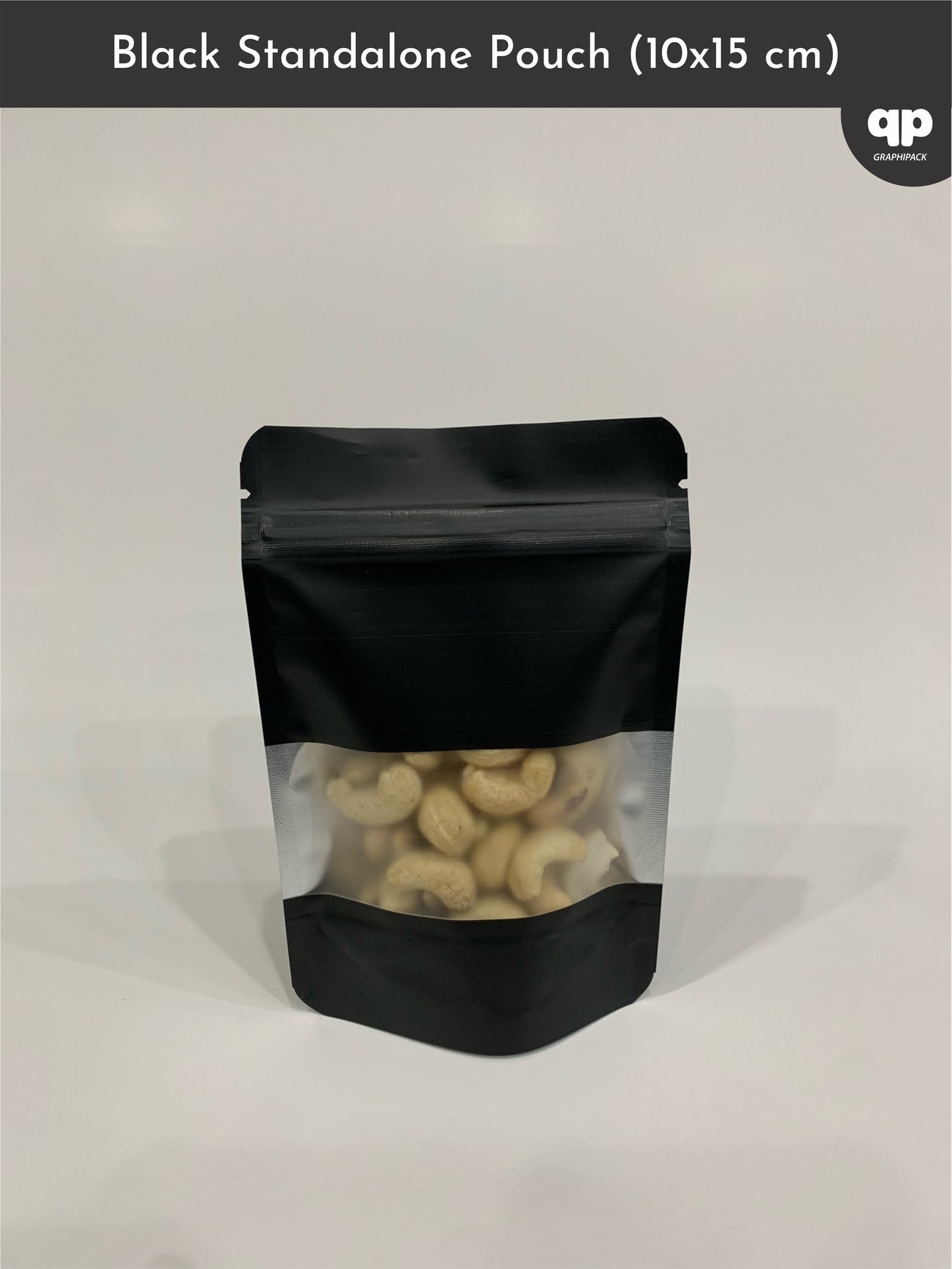 Black Standup Pouch 10x15cm