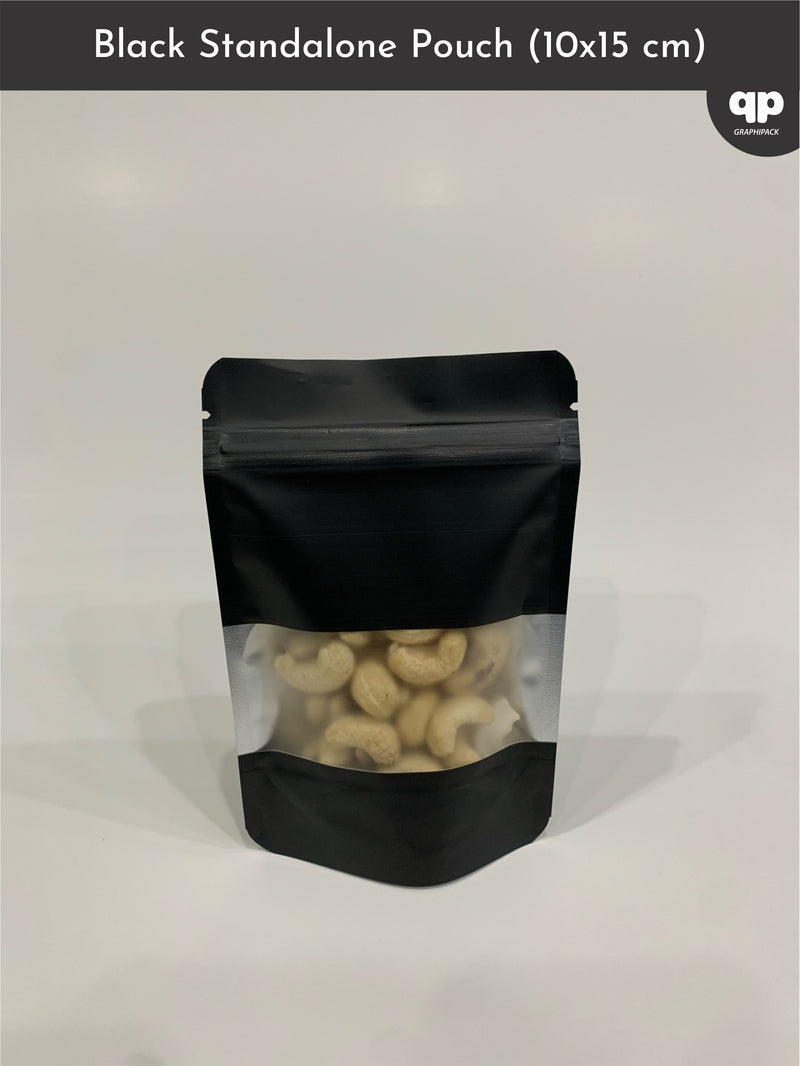 Black Standup Pouch 10x15cm
