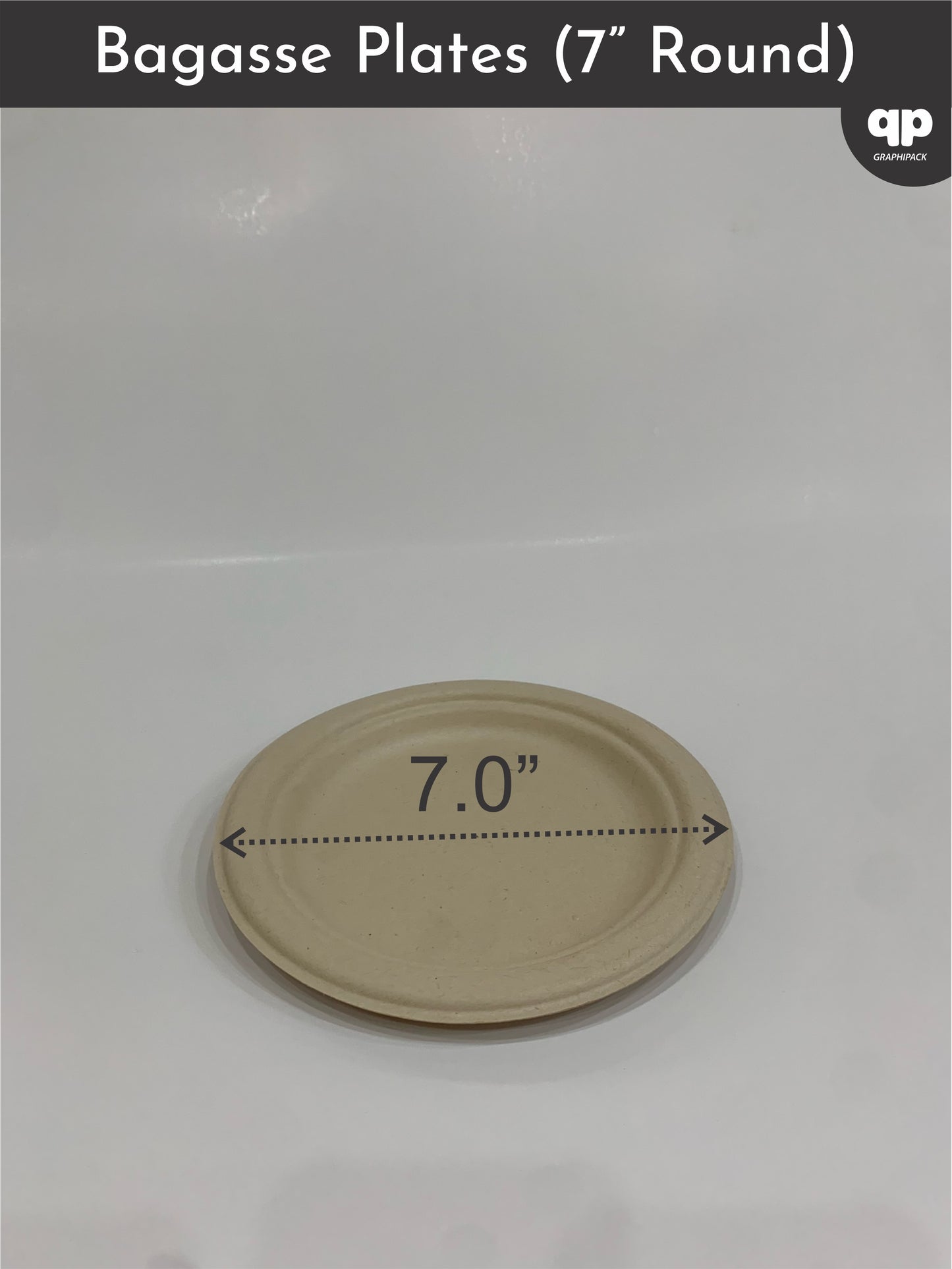 7" Round Bagasse Plates