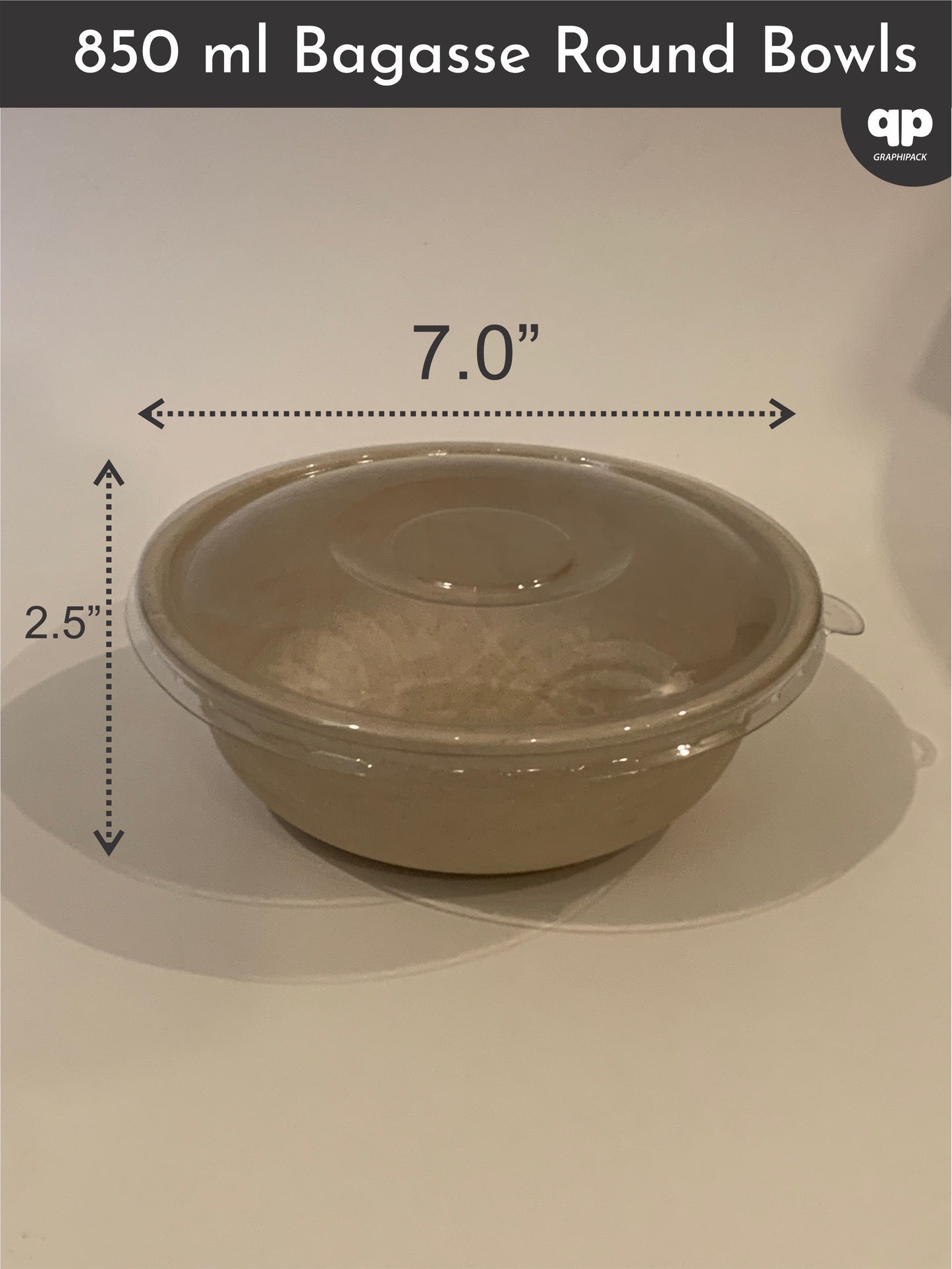 850 ml bowl with a transparent lid: