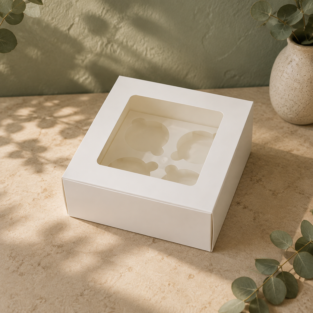 4 Cupcake Box - with Window