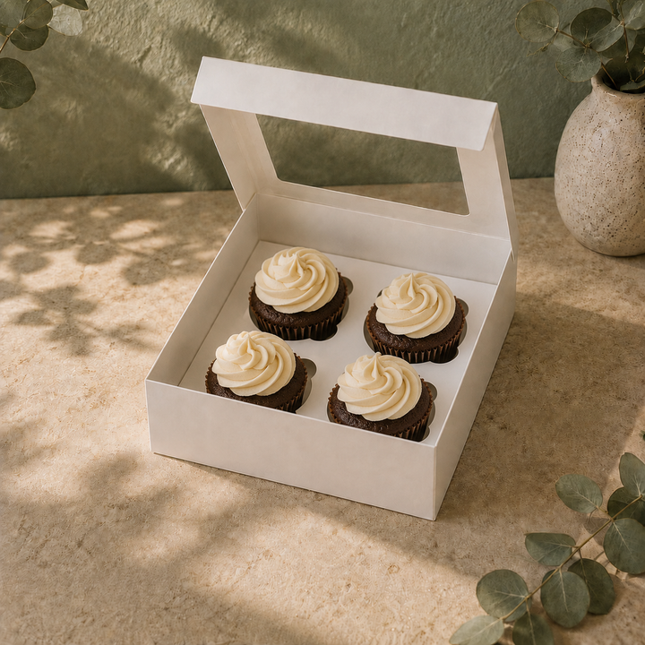 4 Cupcake Box - with Window