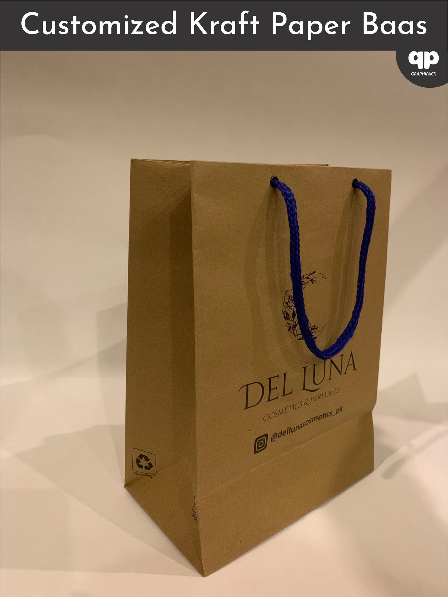 Customizable Kraft Paper Bags (7.5x4.5x10 with strings)