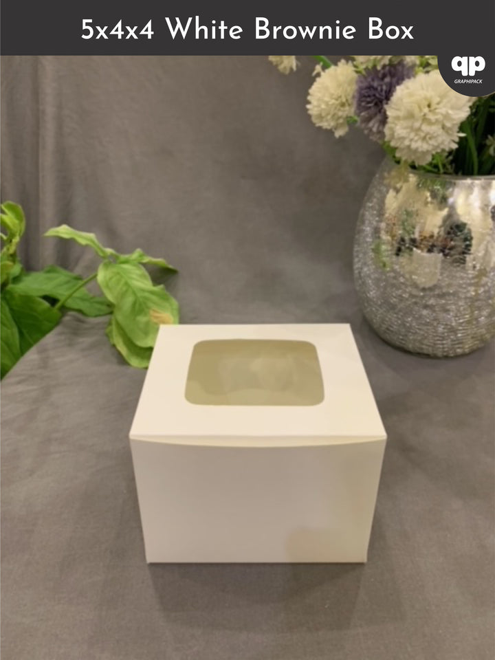 Brownie &amp; Donut Box - 5"x4"x4" - with Window