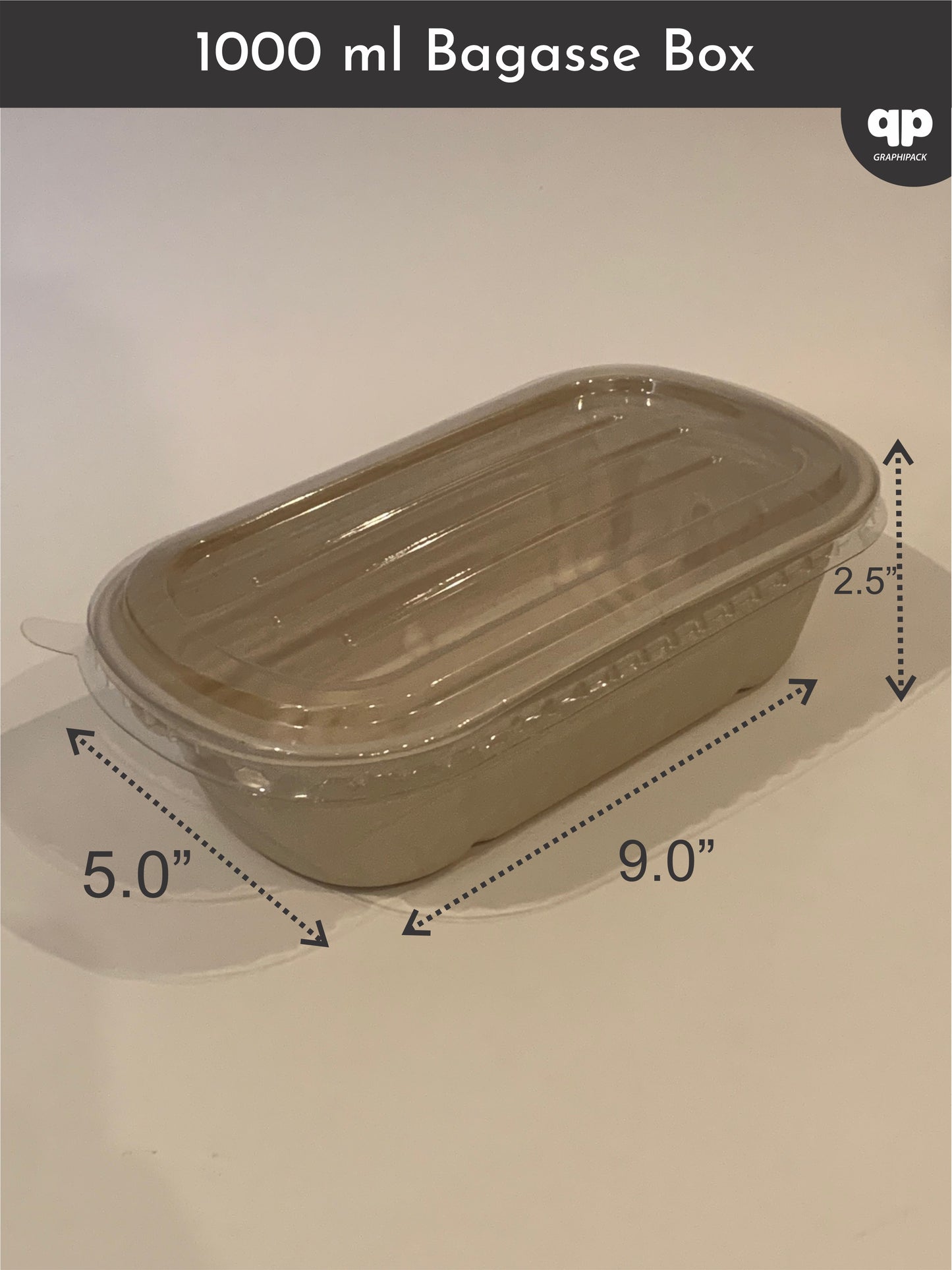1000 ml box with transparent lids: