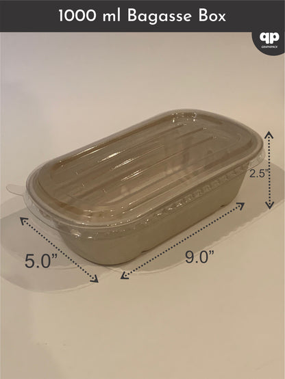 1000 ml box with transparent lids:
