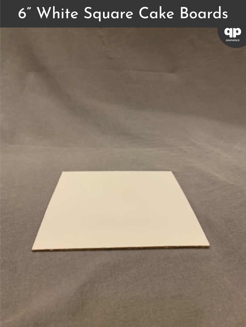 White Cake Boards - 6” Square