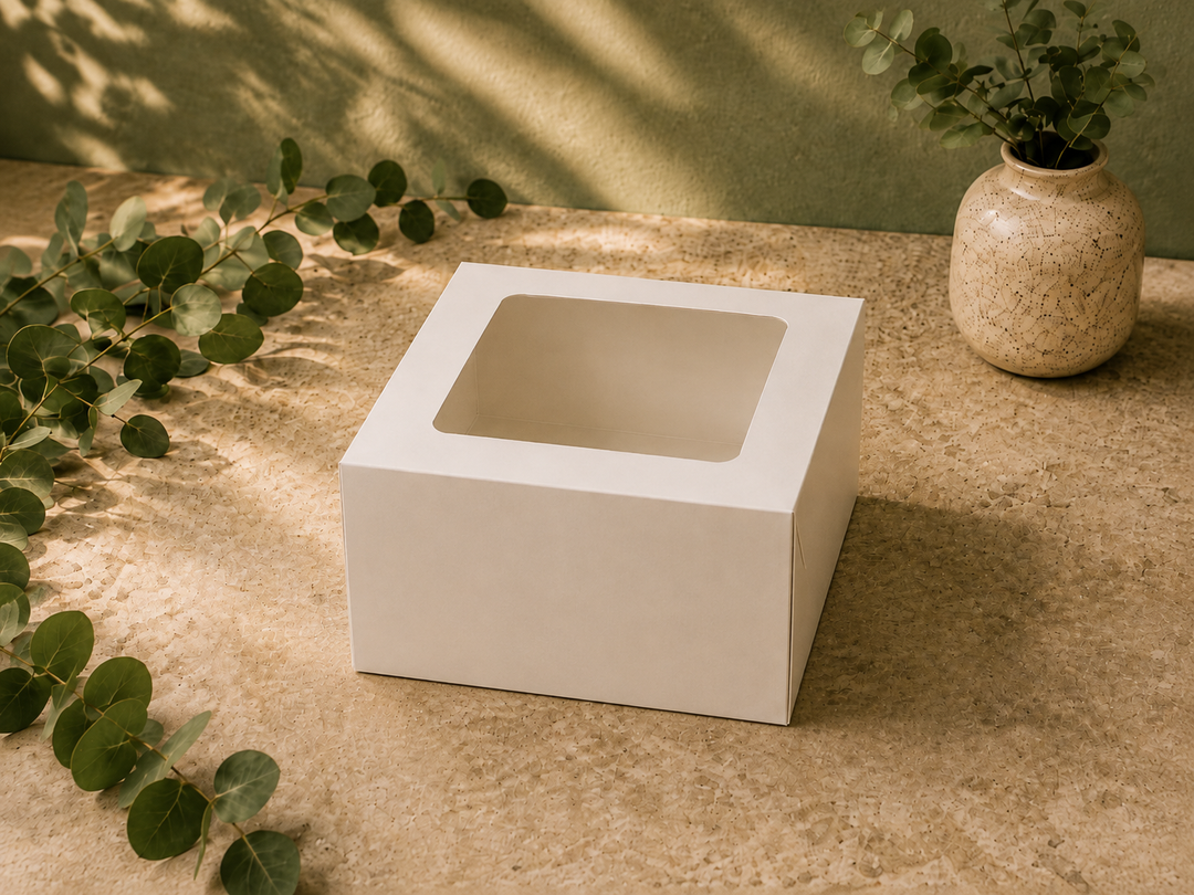 Cake Box 7.5"x7.5"x3.5" - with Window