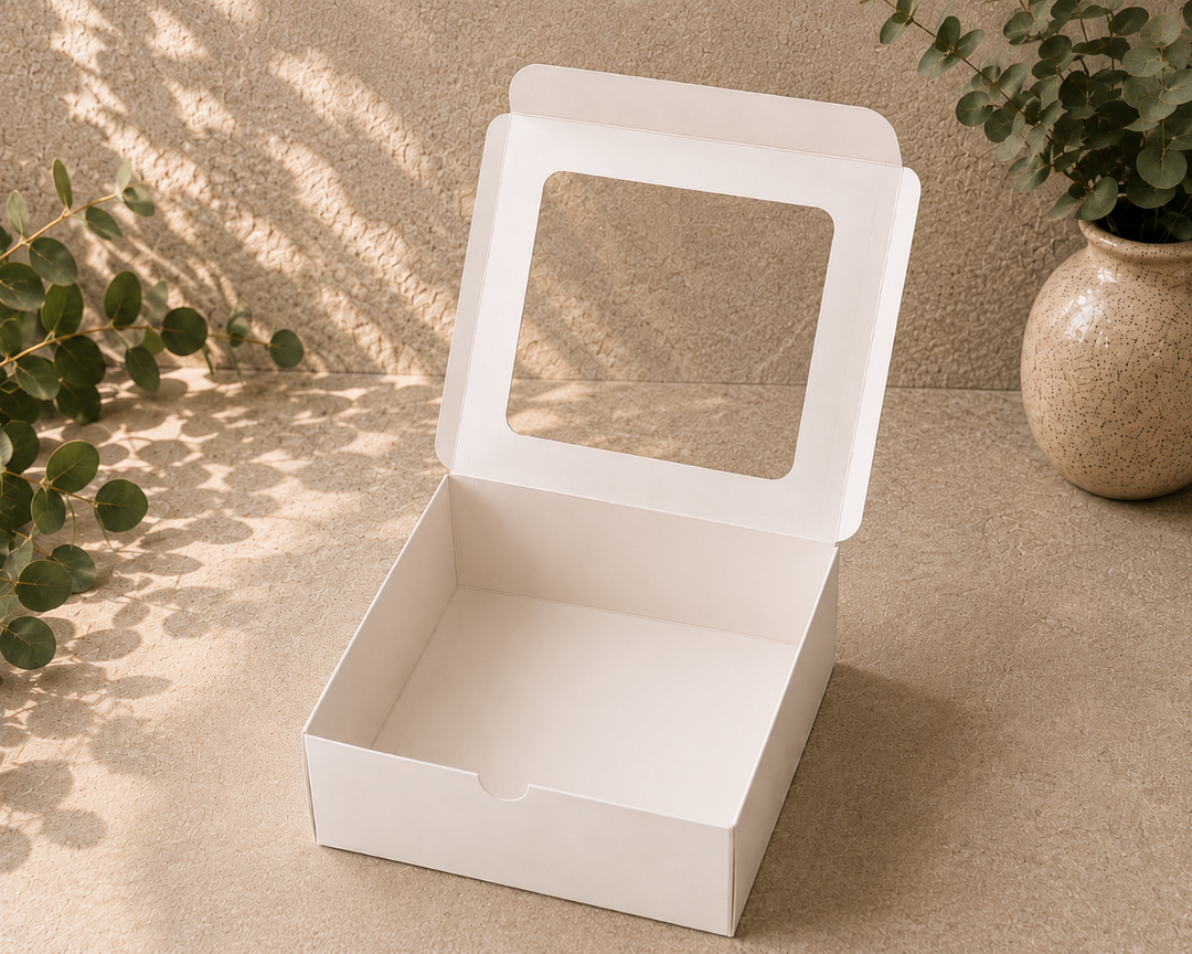 Cake Box 7.5"x7.5"x3.5" - with Window