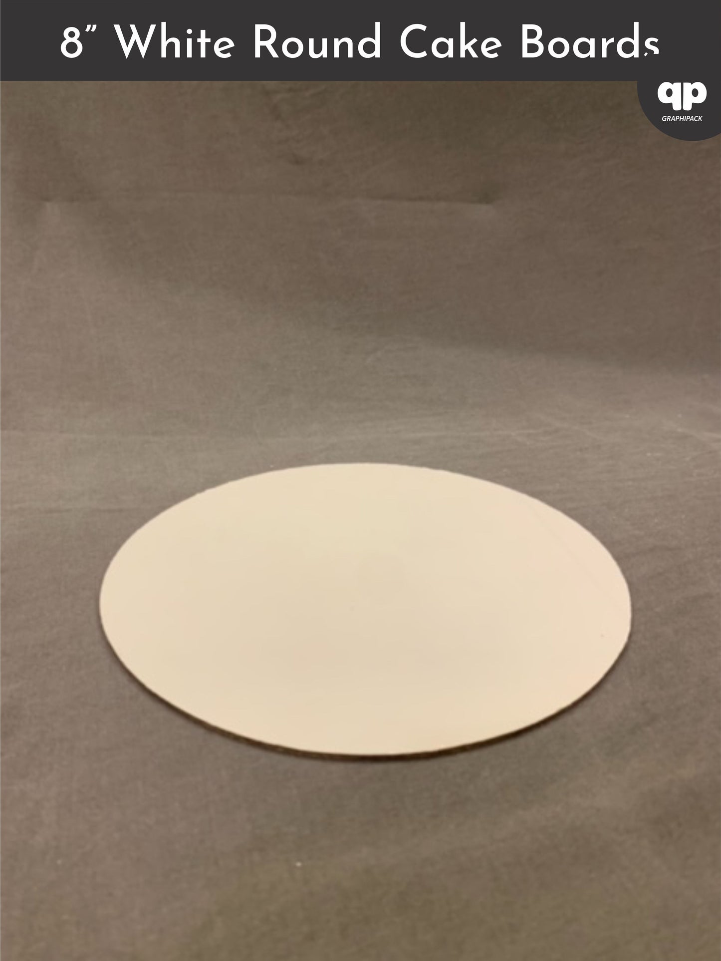 White Cake Boards - 8” Round
