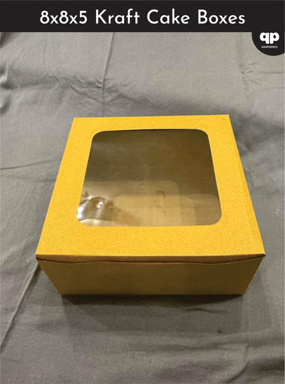 Kraft Cake Box 8x8x5- with Window