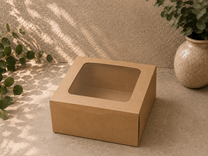 Kraft Cake Box 8x8x5- with Window