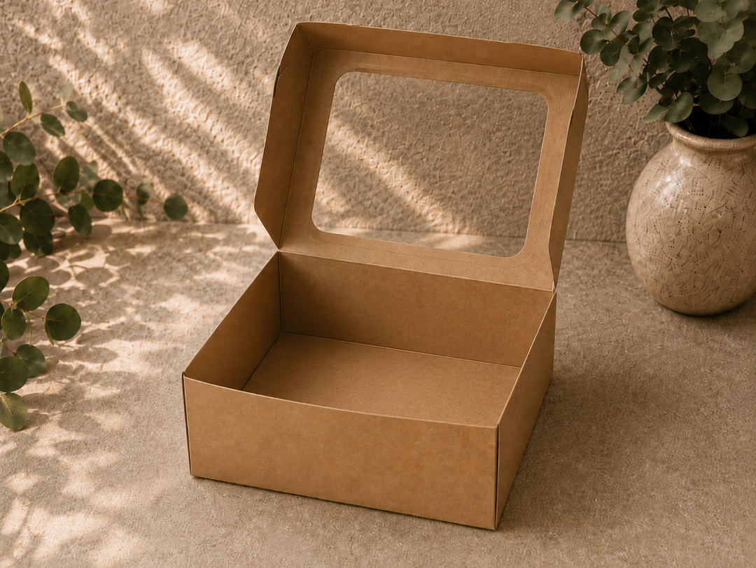 Kraft Cake Box 8x8x5- with Window