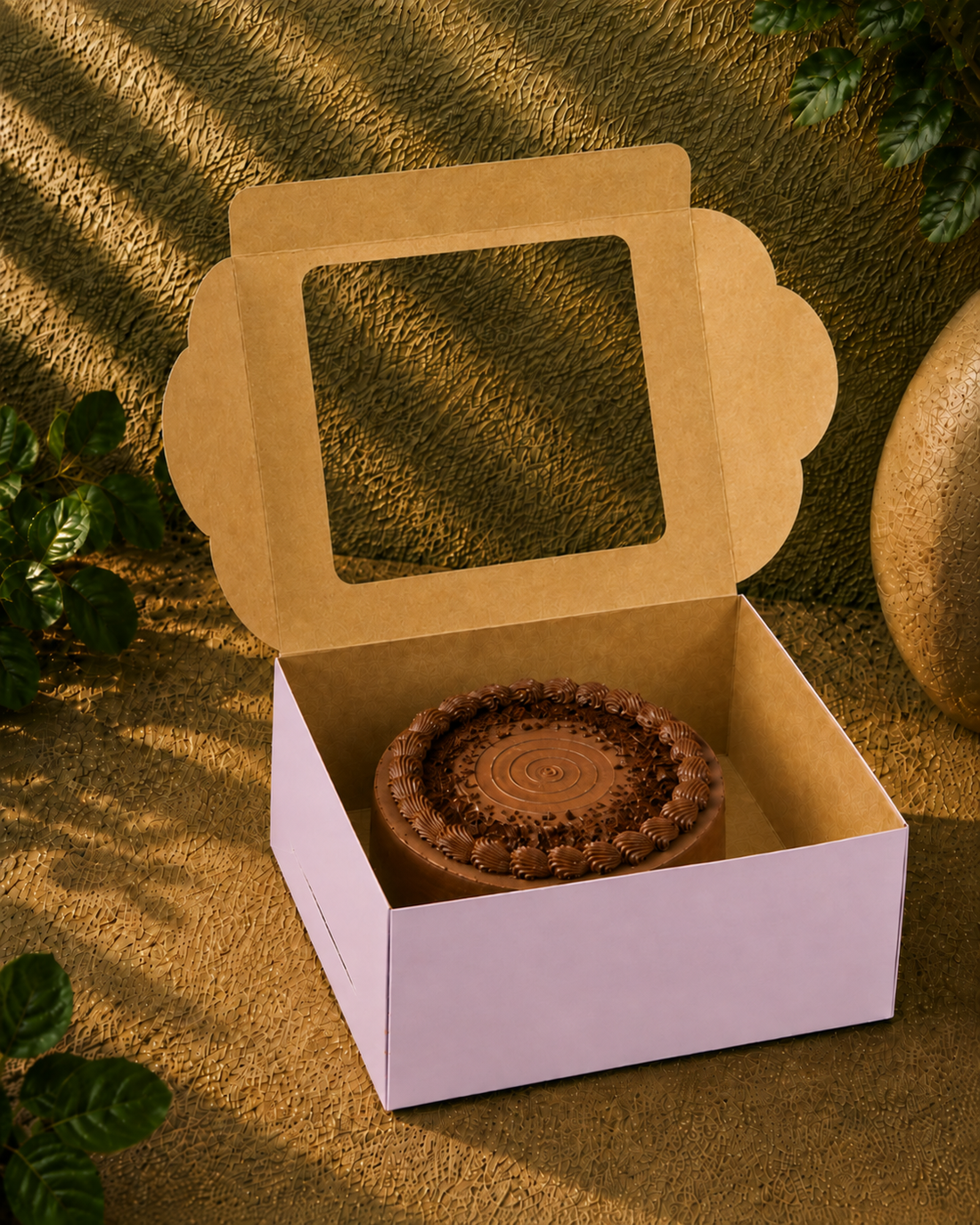 Cake Box 8"x8"x5" (Grey Inside)- For 1 Pound