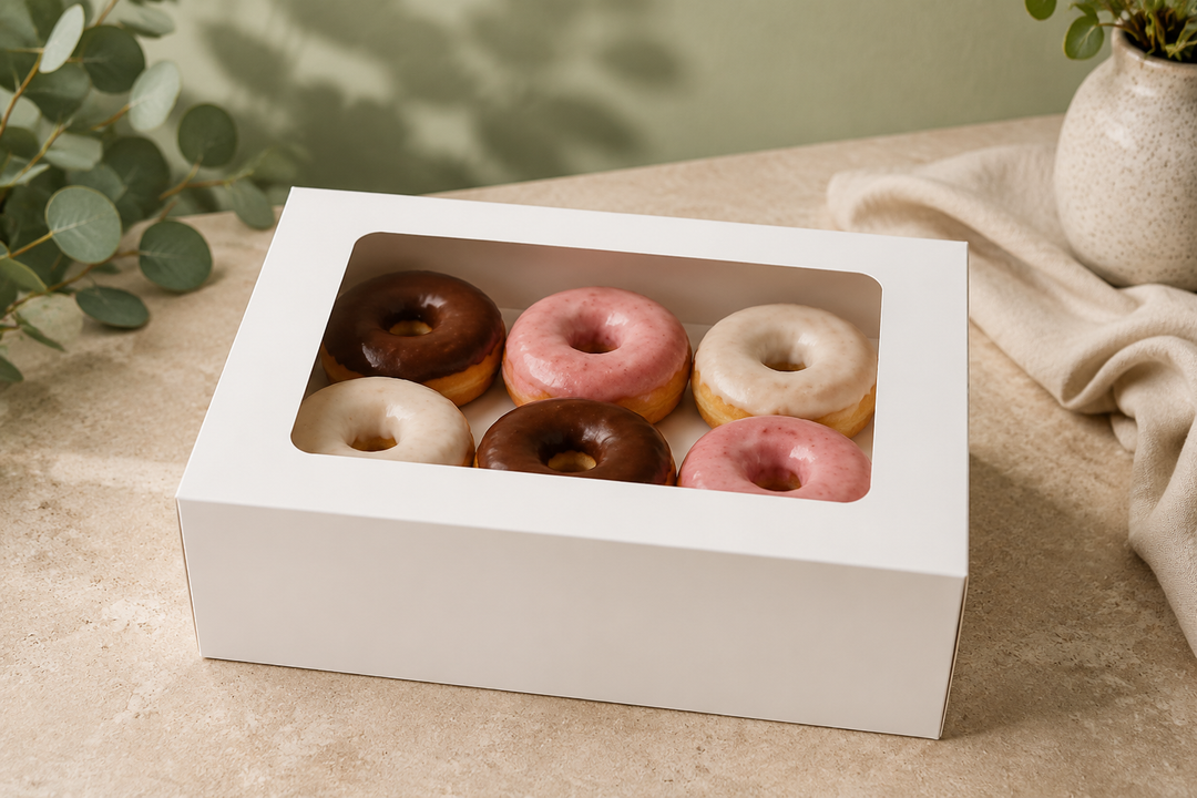 Brownie &amp; Donut Box - 9.5"x6.5"x4" with Window