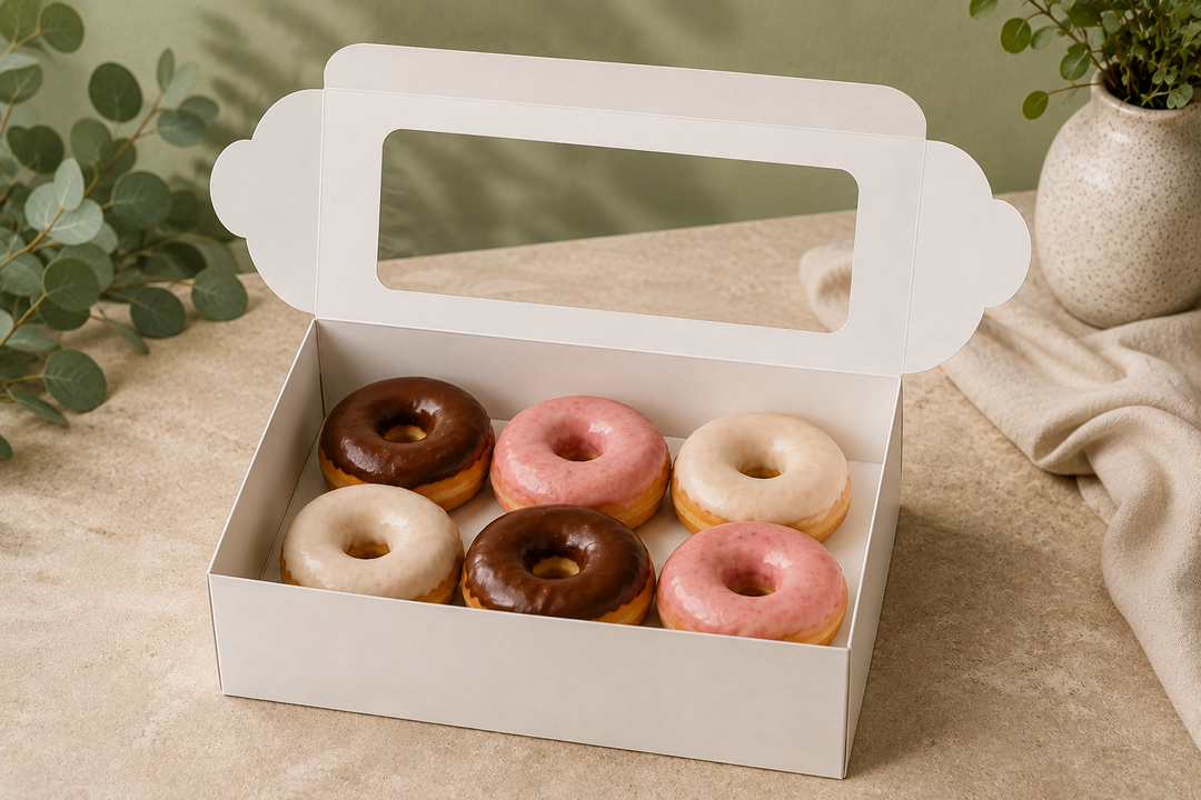 Brownie &amp; Donut Box - 9.5"x6.5"x4" with Window