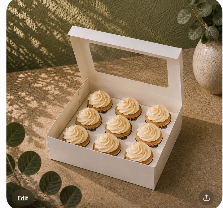 9 Cupcake Box - with Window