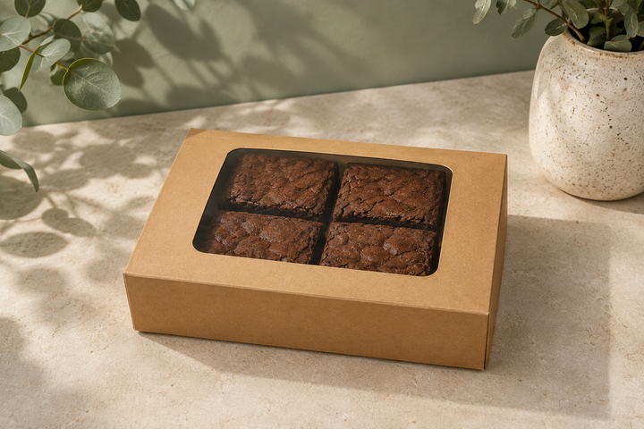 Kraft Brownie Box 9"x6"x2" - with Window