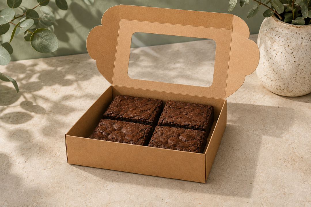 Kraft Brownie Box 9"x6"x2" - with Window