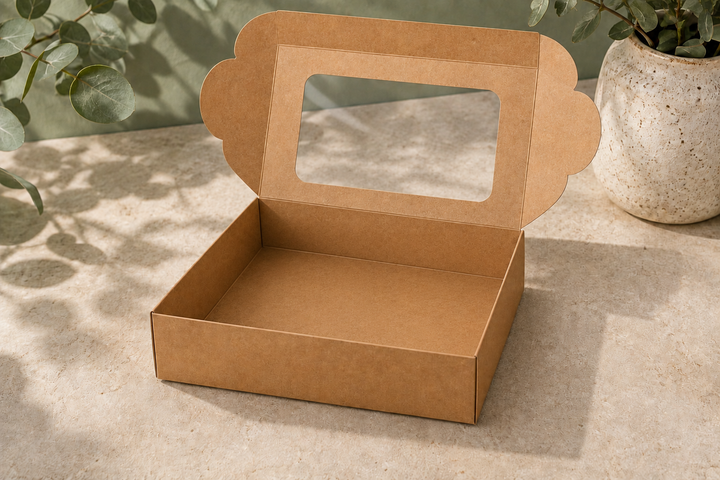 Kraft Brownie Box 9"x6"x2" - with Window