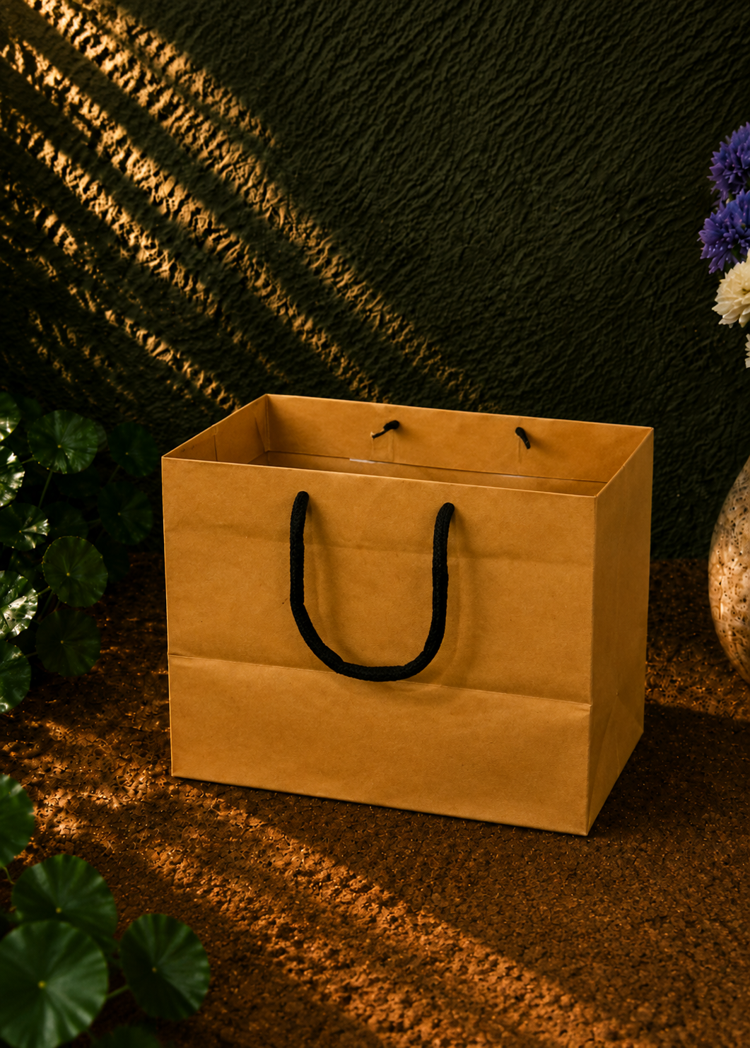 Kraft Paper bags- 9x9x8 with strings