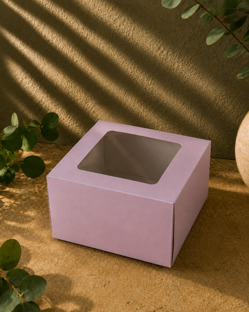 Cake Box 8"x8"x5" (Grey Inside)- For 1 Pound