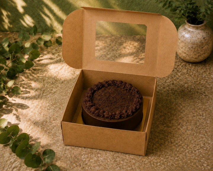 Kraft Cake Box 10x10x4.5- with Window